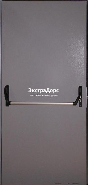 Глухая противопожарная дверь серая с антипаникой в Пушкино  купить