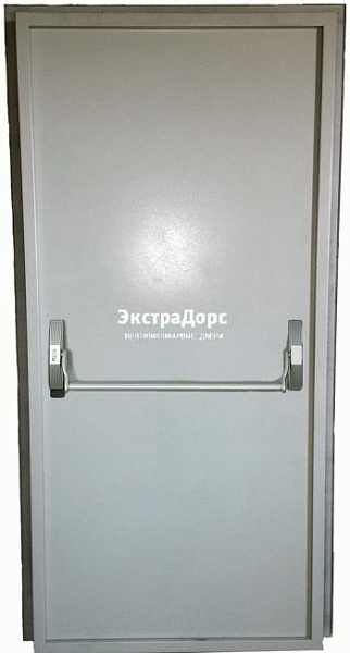 Входная противопожарная дверь металлическая утепленная металлическая глухая белая с антипаникой в Пушкино  купить