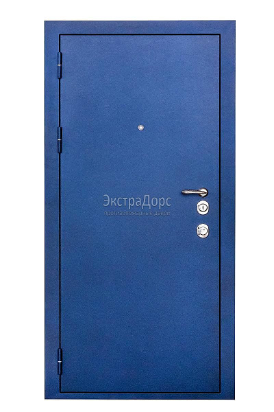 Противопожарная уличная дверь металлическая утепленная EIW 60 синяя глухая однопольная в Пушкино  купить